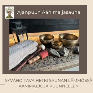 Äänimaljasauna Kankaan saunalla Jyväskylässä